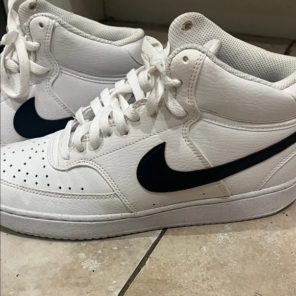 Nike court visions White and Black High-Tops - Picture 1 of 7
